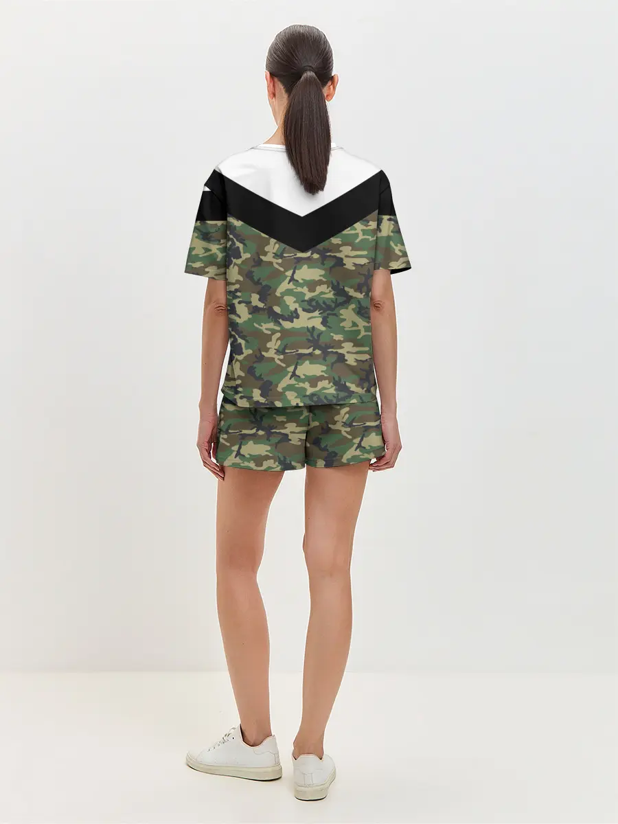 Женская пижама с шортами / Россия камуфляж