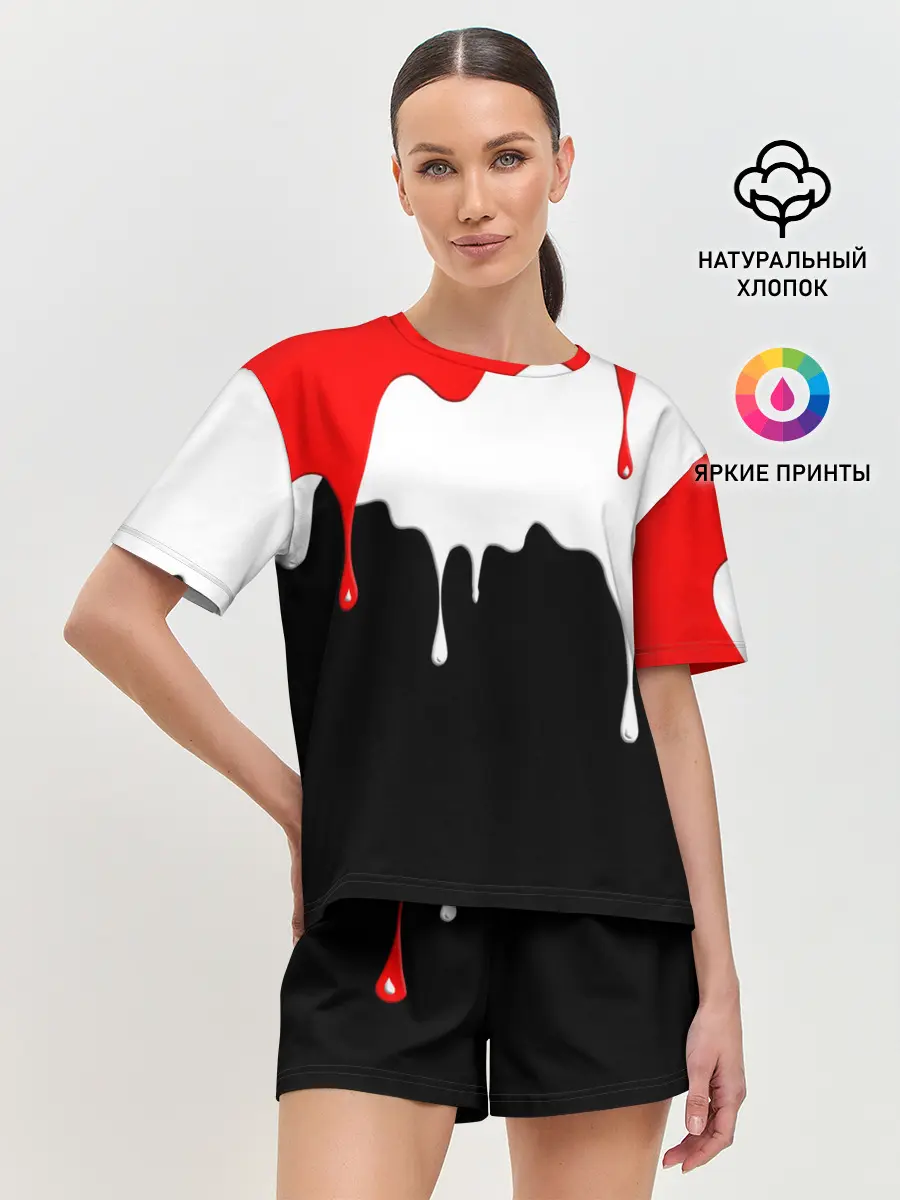 Женская пижама с шортами / ПОДТЁКИ.