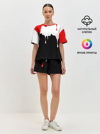 Женская пижама с шортами / ПОДТЁКИ.