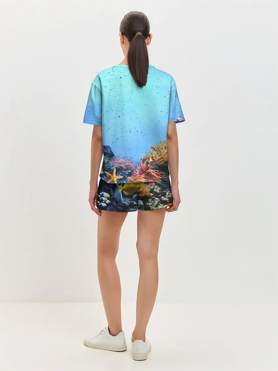 Женская пижама с шортами / Подводный мир