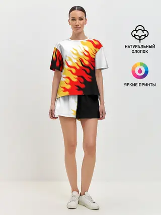 Женская пижама с шортами / ОГОНЬ.