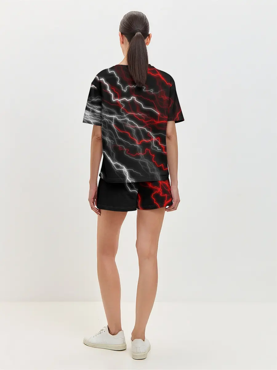 Женская пижама с шортами / МОЛНИЯ.