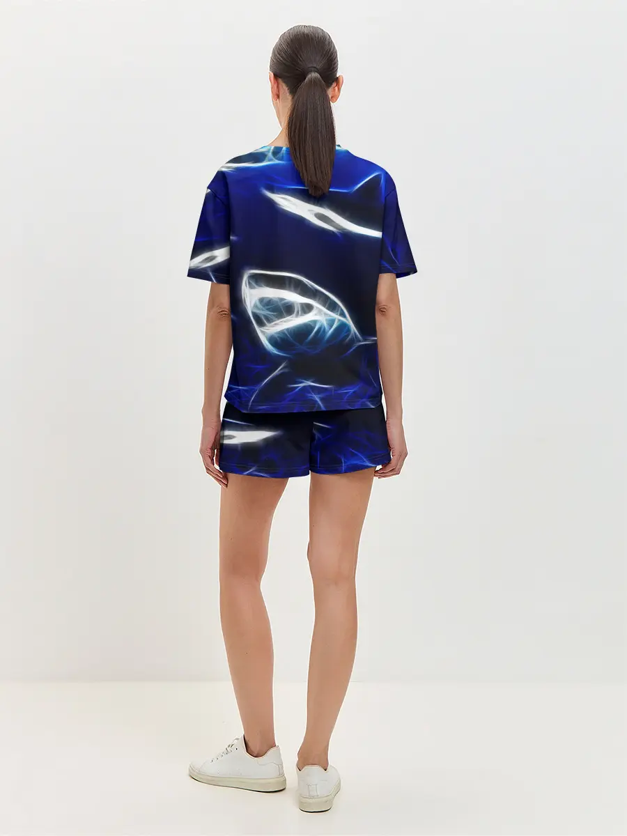 Женская пижама с шортами / ДЕЛЬФИН В МОРЕ.