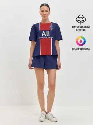Женская пижама с шортами / PSG home 20-21