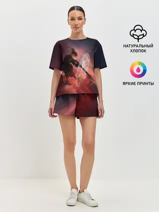 Женская пижама с шортами / Удар Тани