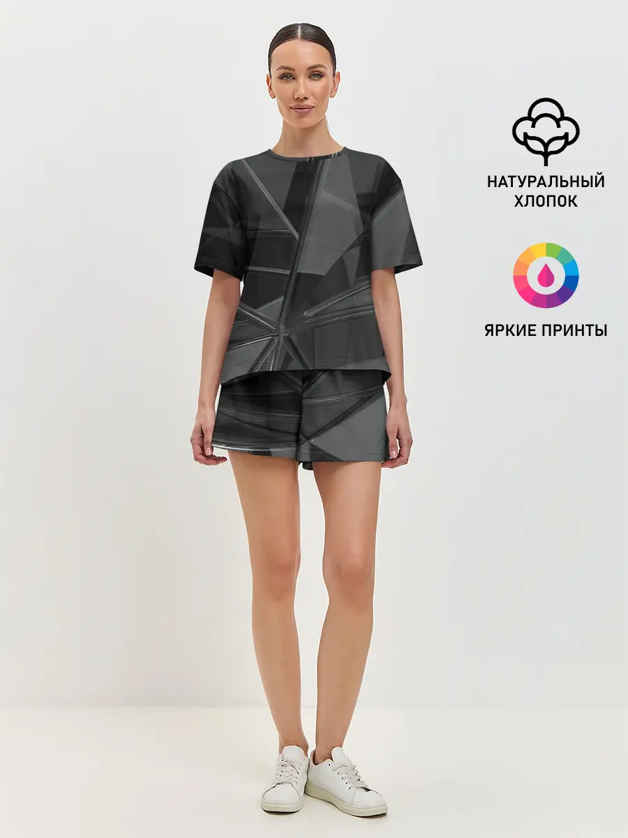 Женская пижама с шортами / Stone | Black