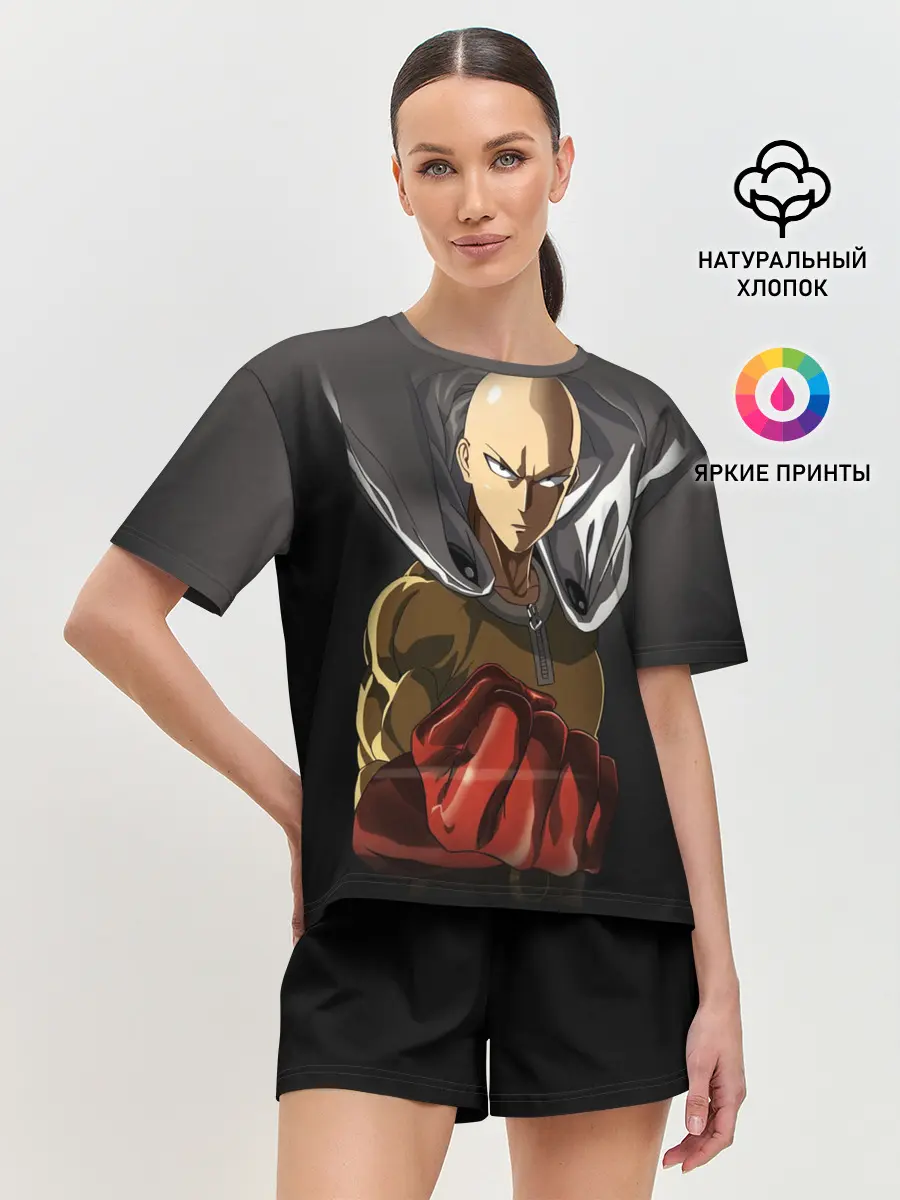 Женская пижама с шортами / ярость Сайтамы