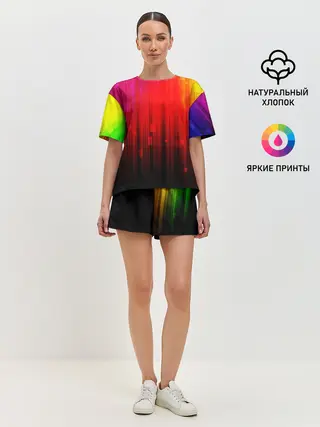 Женская пижама с шортами / АБСТРАКТНЫЕ КРАСКИ