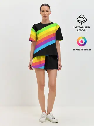 Женская пижама с шортами / НЕОНОВЫЕ ЛИНИИ