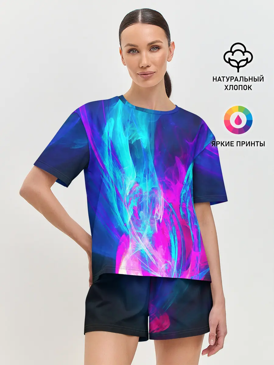 Женская пижама с шортами / НЕОНОВЫЕ КРАСКИ