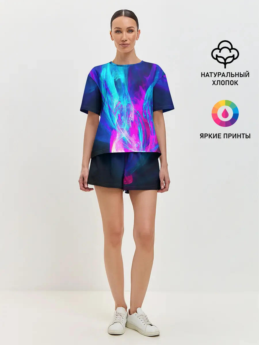 Женская пижама с шортами / НЕОНОВЫЕ КРАСКИ