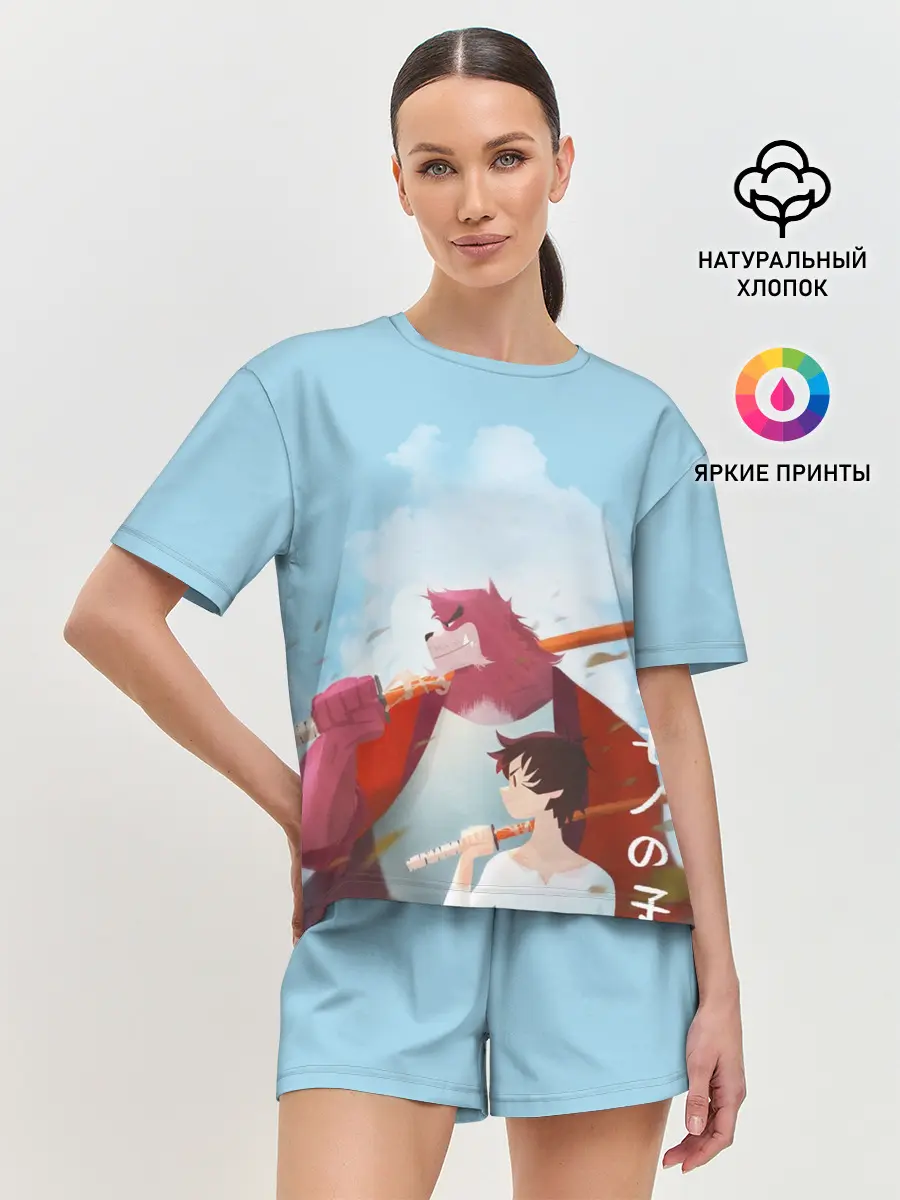 Женская пижама с шортами / Куматэцу и его ученик