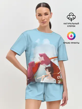 Женская пижама с шортами / Куматэцу и его ученик