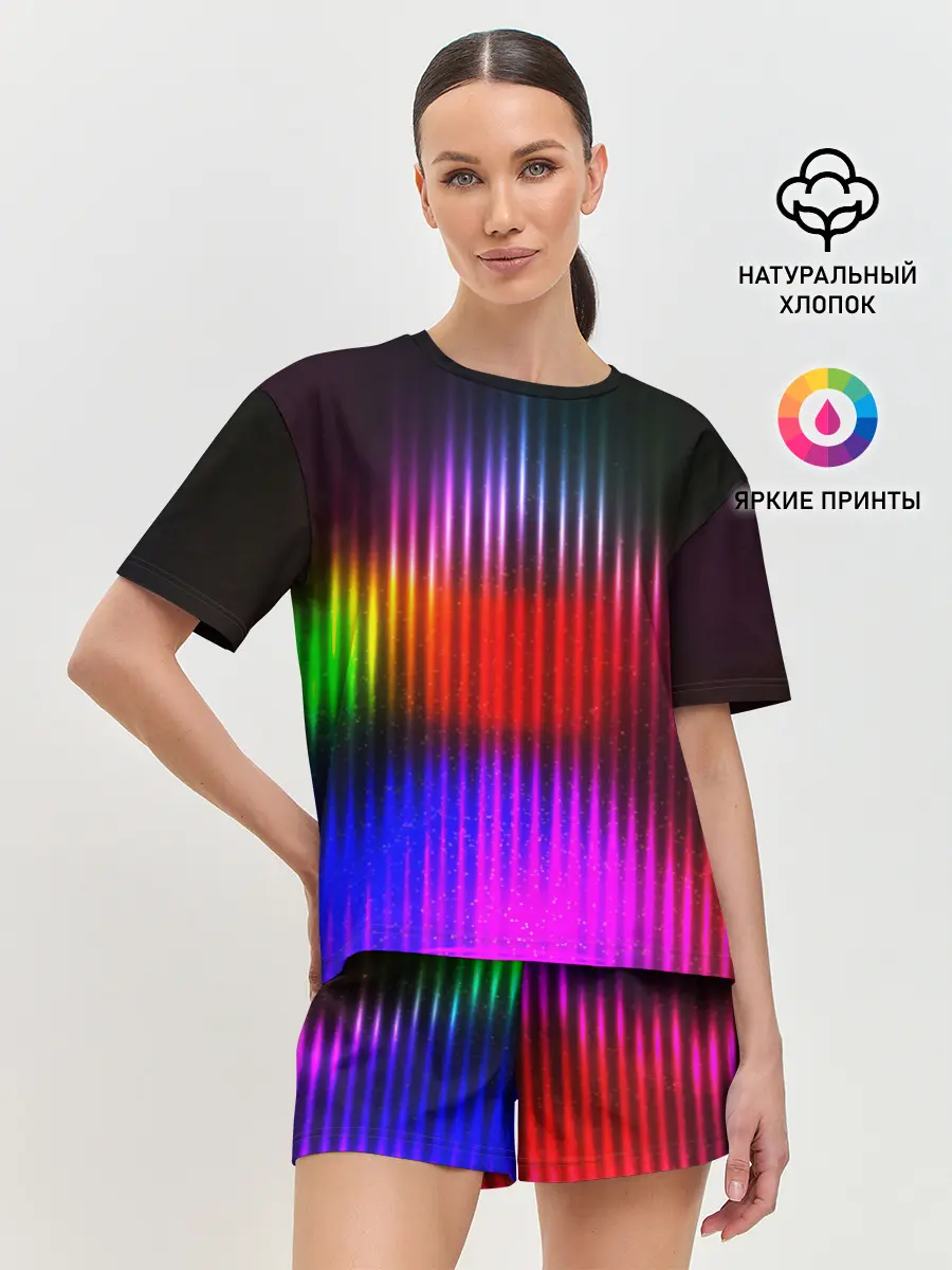 Женская пижама с шортами / WAVES COLOR