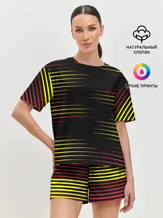 Женская пижама с шортами / HORIZONTAL GEOMETRY