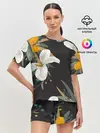 Женская пижама с шортами / Цветочный арт
