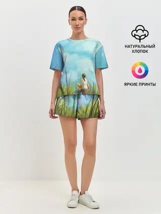 Женская пижама с шортами / Cloud ART