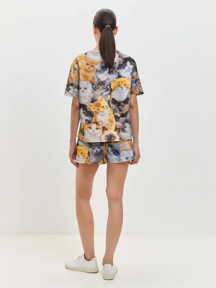 Женская пижама с шортами / КОТЯТКИ