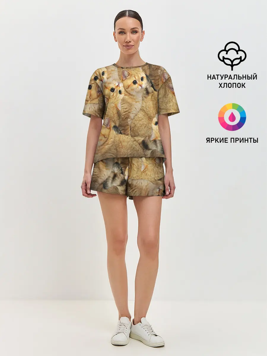 Женская пижама с шортами / КОТЯТУШКИ
