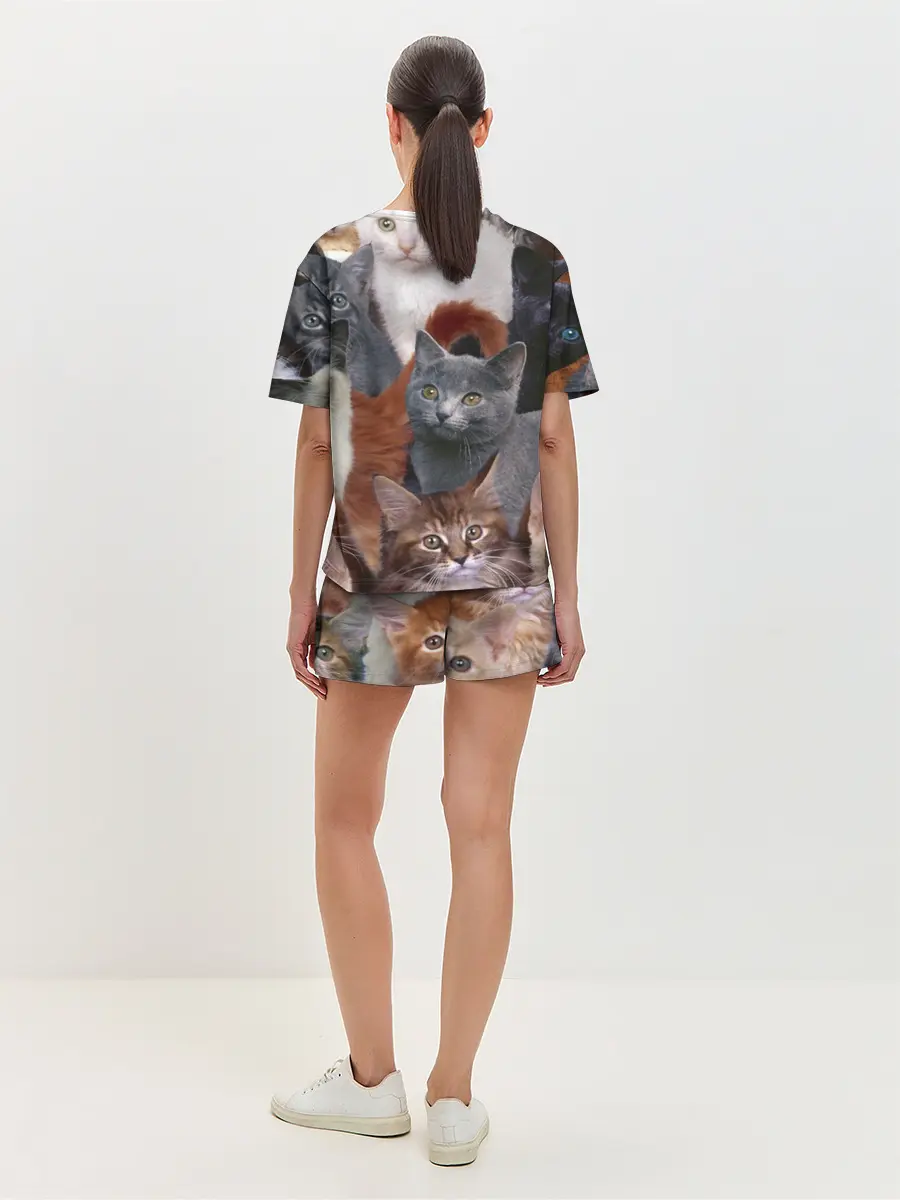 Женская пижама с шортами / КОТЯТКИ