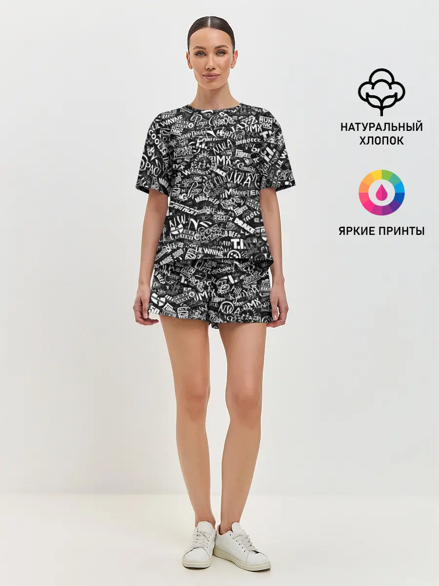 Женская пижама с шортами / Top Hip Hop