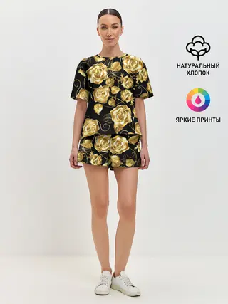 Женская пижама с шортами / Golden Roses