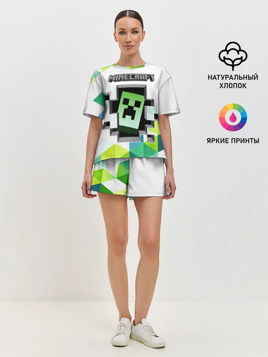 Женская пижама с шортами / Minecraft