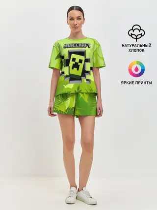 Женская пижама с шортами / Minecraft