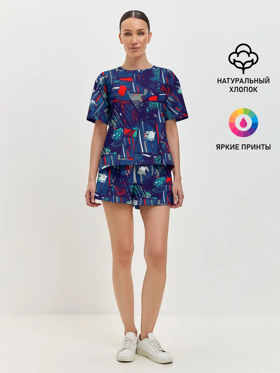 Женская пижама с шортами / Спортивный стиль