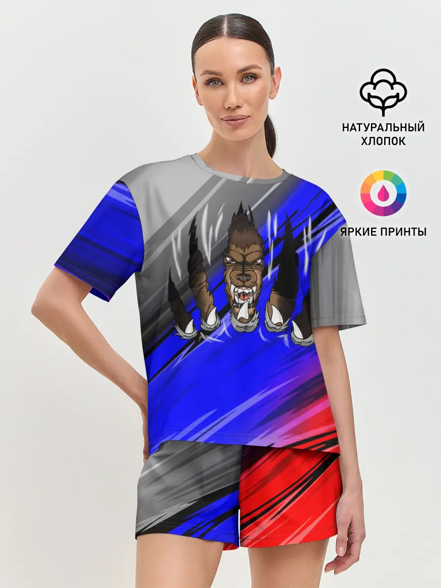 Женская пижама с шортами / Русский Медведь