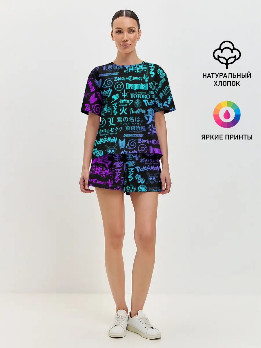 Женская пижама с шортами / ЛОГОТИПЫ АНИМЕ | ANIME LOGO
