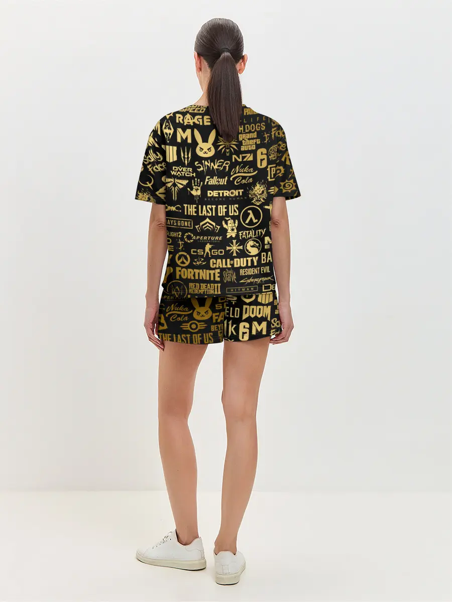 Женская пижама с шортами / ЛОГОТИПЫ ИГР ЗОЛОТО | GOLDEN