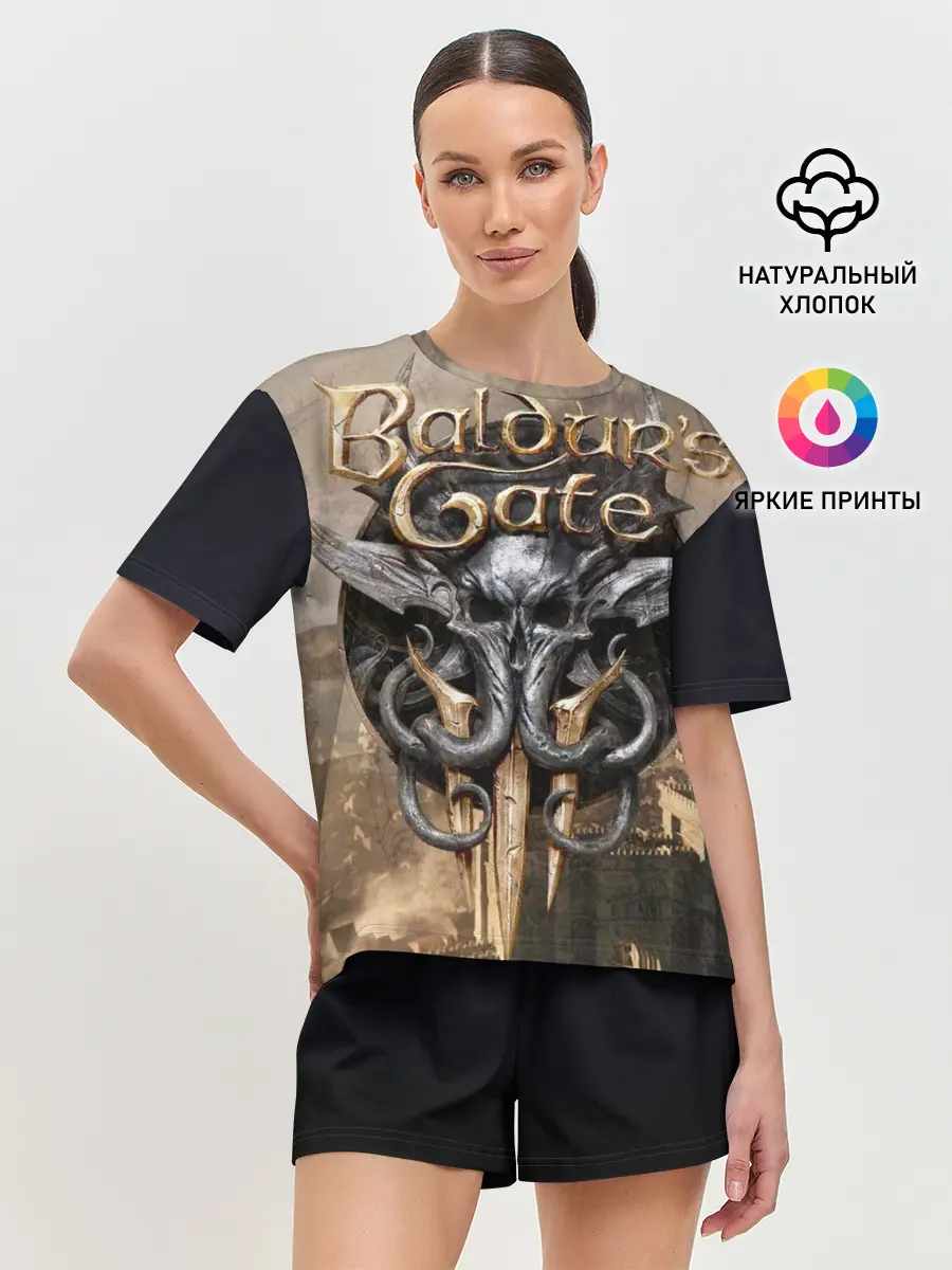 Женская пижама с шортами / baldurs gate 3