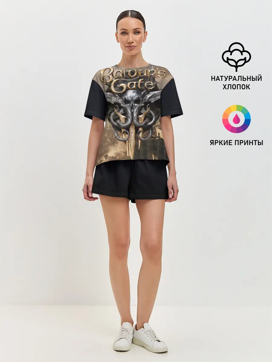 Женская пижама с шортами / baldurs gate 3