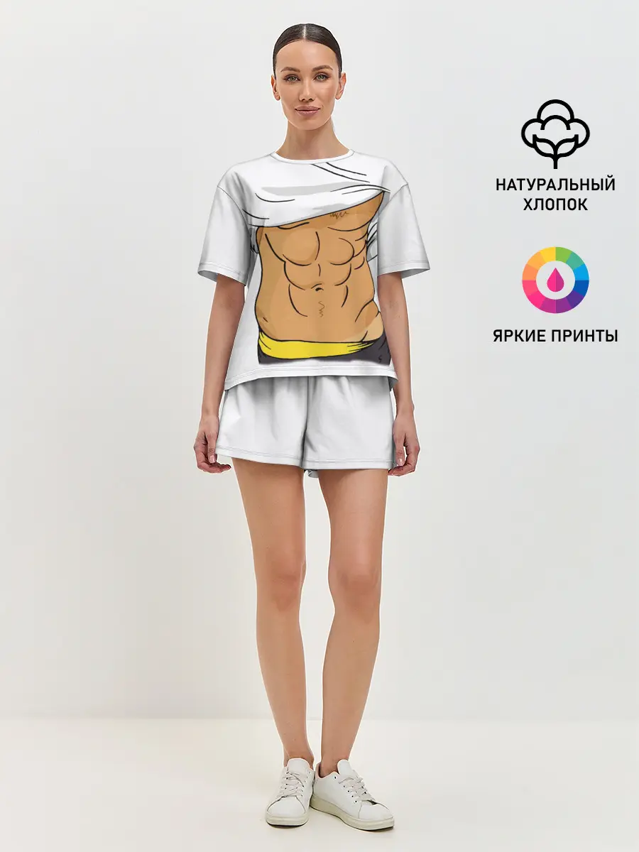 Женская пижама с шортами / Мужской торс