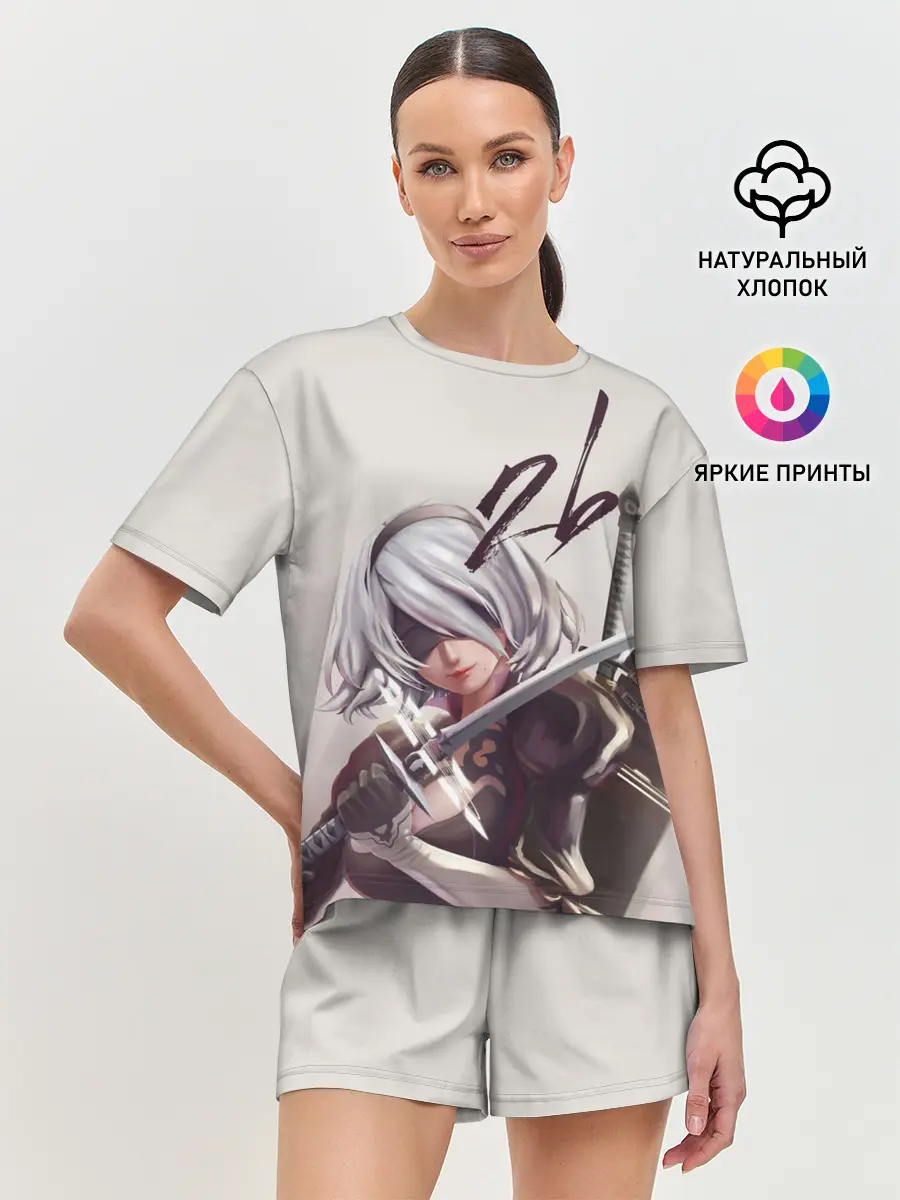 Женская пижама с шортами / 2b