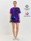 Женская пижама с шортами / NEON CUBES