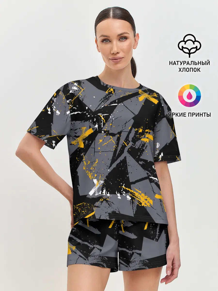 Женская пижама с шортами / Спортивный стиль