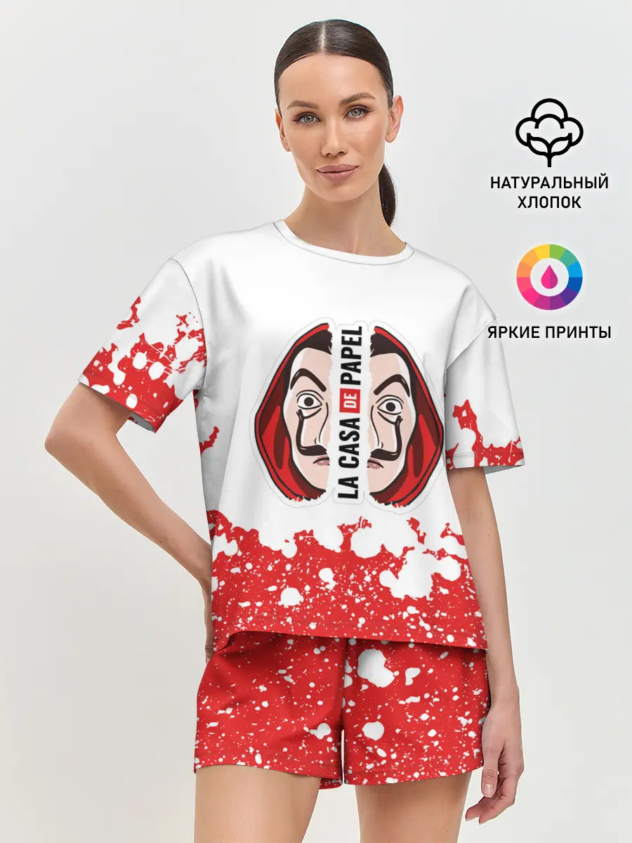 Женская пижама с шортами / Бумажный дом | La Casa de Papel