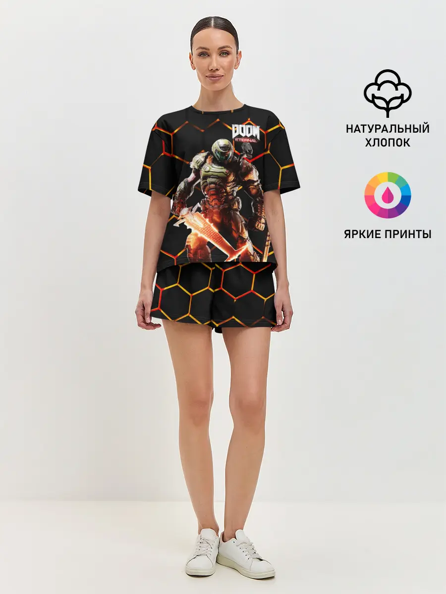 Женская пижама с шортами / DOOM | Броня