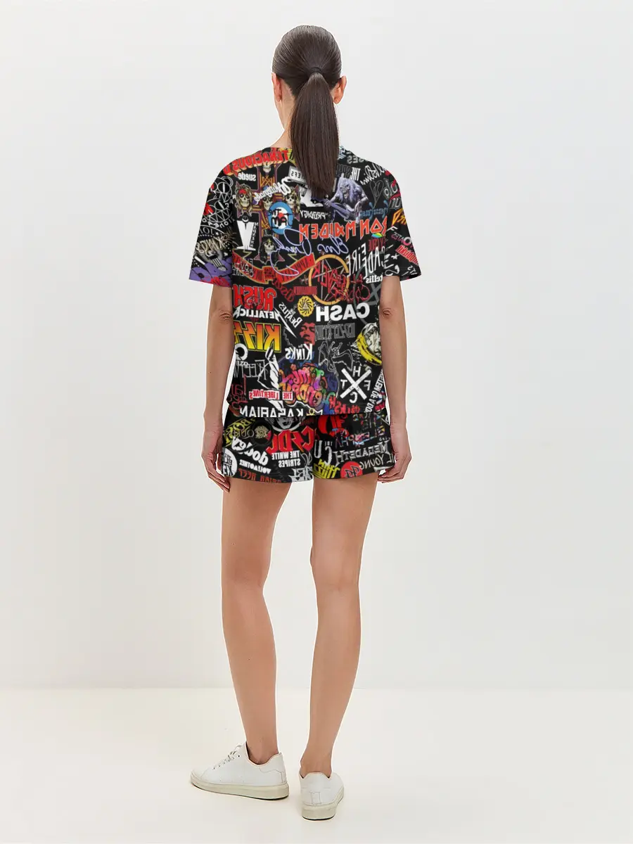 Женская пижама с шортами / Rock | Логотипы