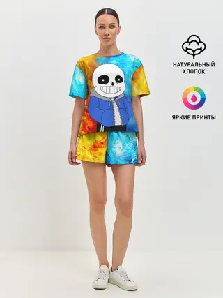 Женская пижама с шортами / Sans | Огни