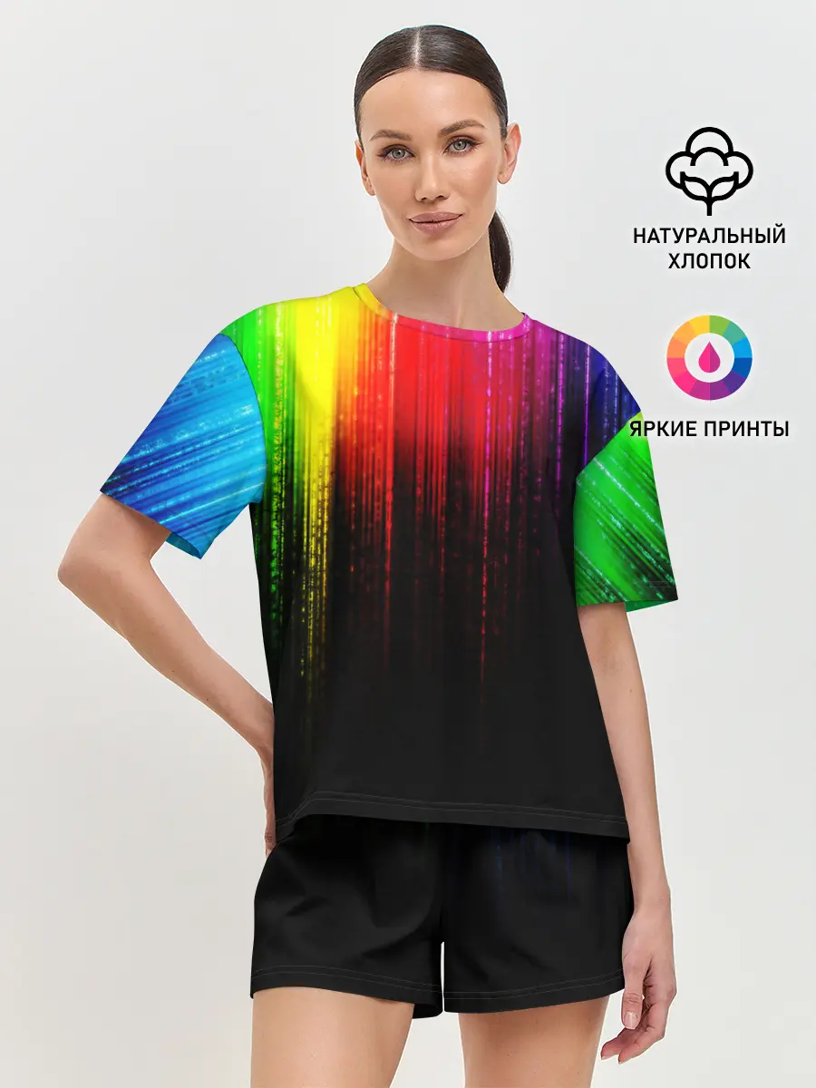 Женская пижама с шортами / КРАСКИ ГРАДИЕНТ