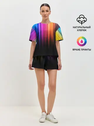 Женская пижама с шортами / НЕОНОВЫЙ ЦВЕТ