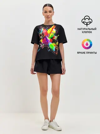 Женская пижама с шортами / УЛИЧНЫЙ СТИЛЬ