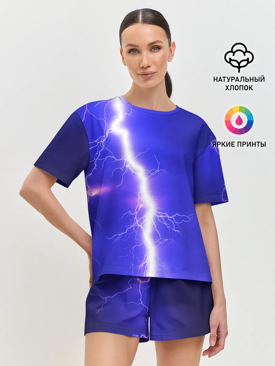 Женская пижама с шортами / NEON ELECTRIX