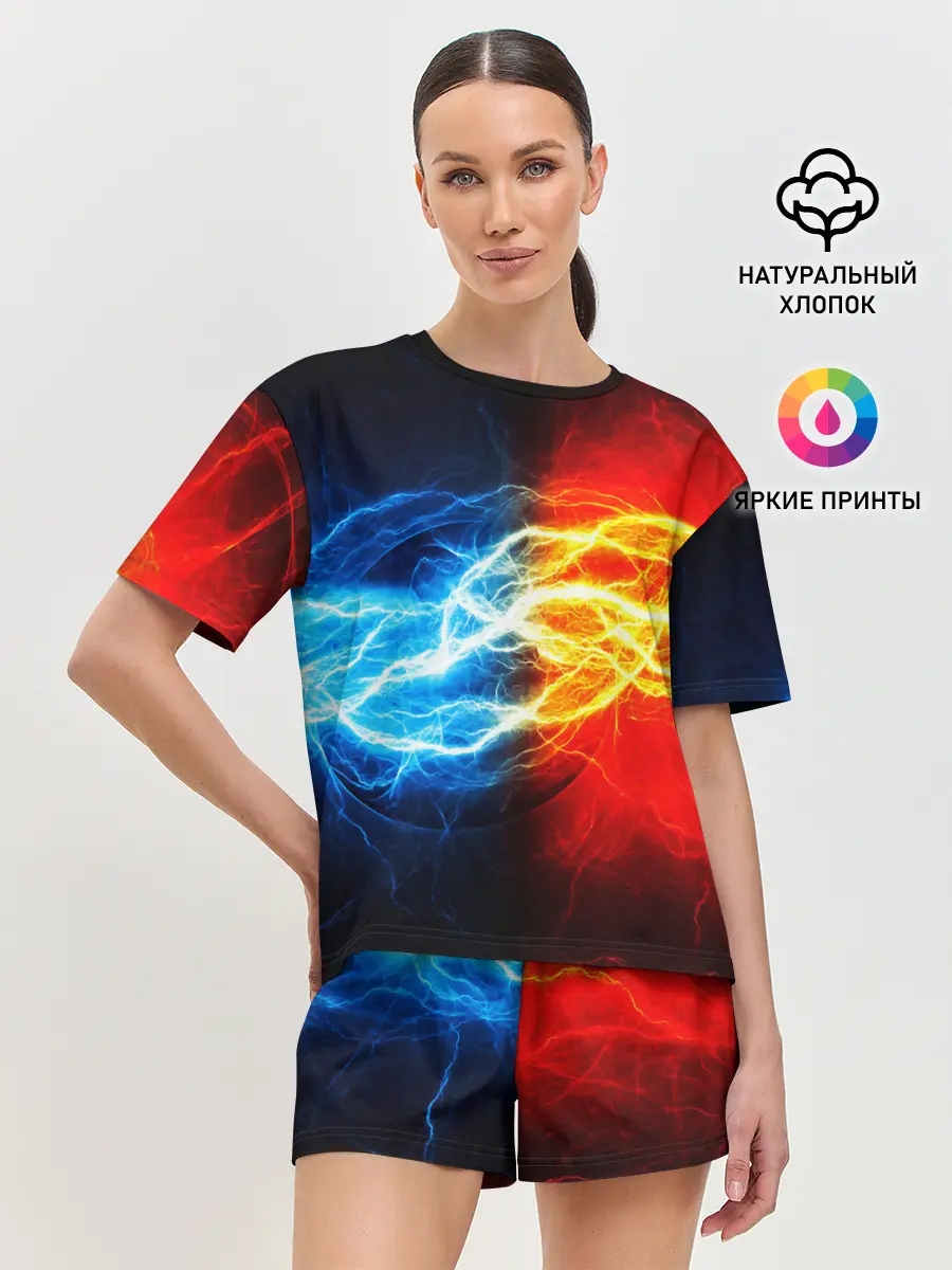 Женская пижама с шортами / БИТВА МОЛНИЙ