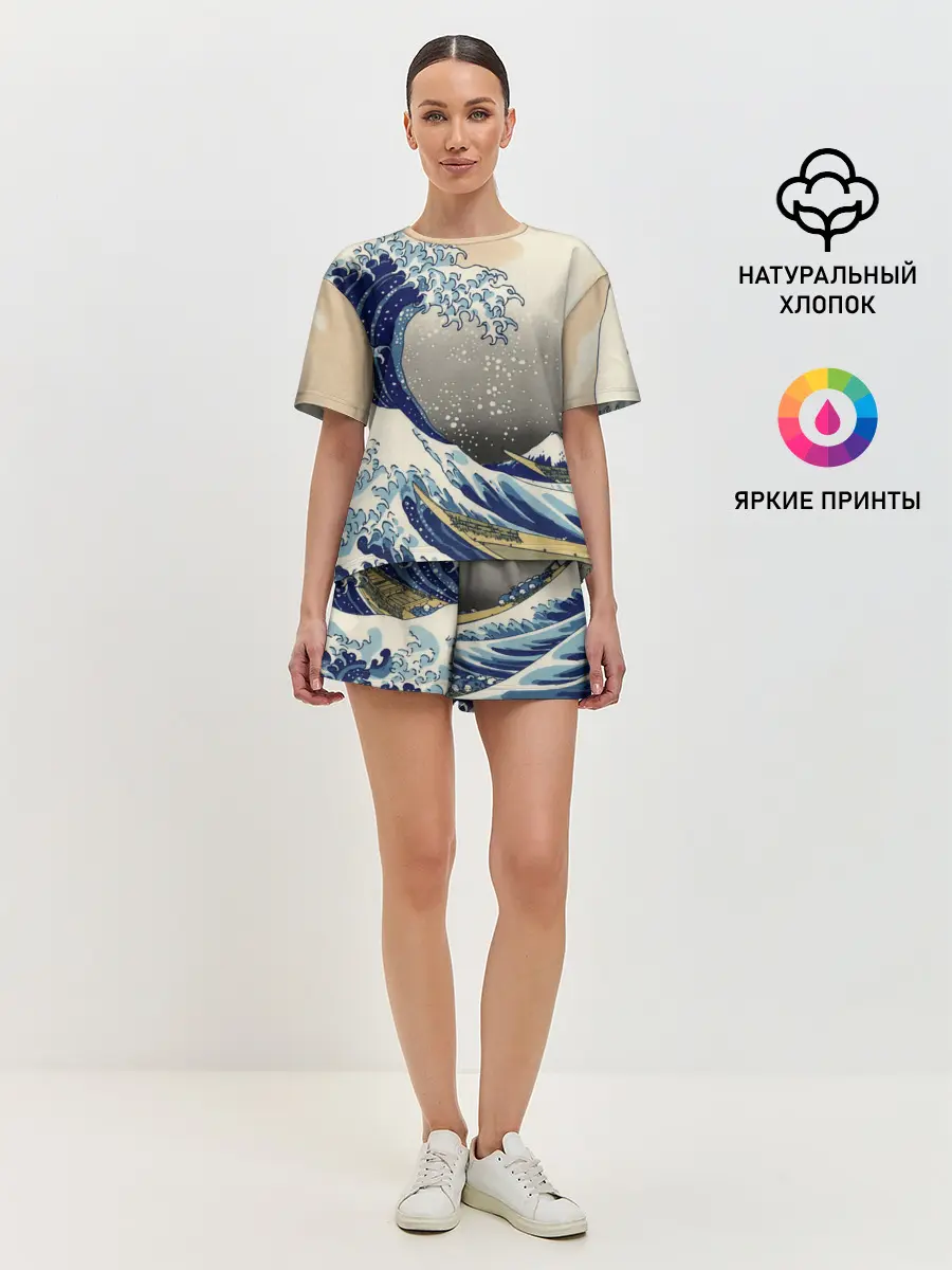 Женская пижама с шортами / ЯПОНСКАЯ КАРТИНА