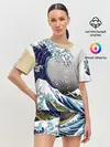 Женская пижама с шортами / The great wave off kanagawa