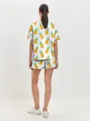 Женская пижама с шортами / Ананасы.
